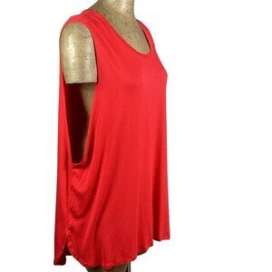 NWT Doublju Drop-Arm Gym Workout Beach Athleisure Tank Top Sz XXL Red 241D